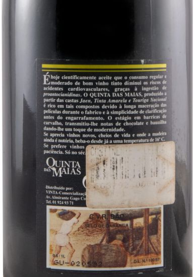 1996 Quinta das Maias red