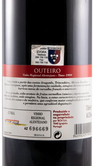1999 Terras D'Alter Outeiro red