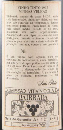 1992 Luís Pato Vinhas Velhas red