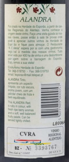 1997 Esporão Alandra tinto