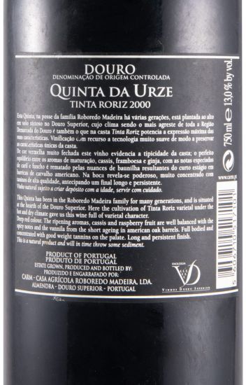 2000 Quinta da Urze Tinta Roriz red