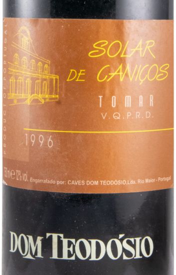 1996 Caves Dom Teodósio Solar de Caniços red