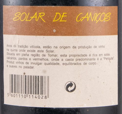 1996 Caves Dom Teodósio Solar de Caniços red