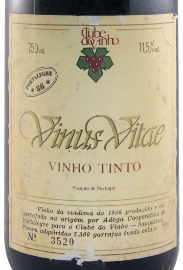 1986 Vinus Vitae Portalegre tinto