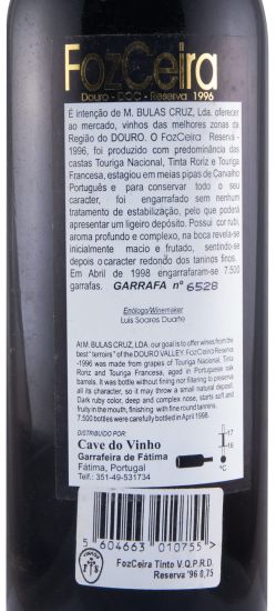 1996 FozCeira Reserva red
