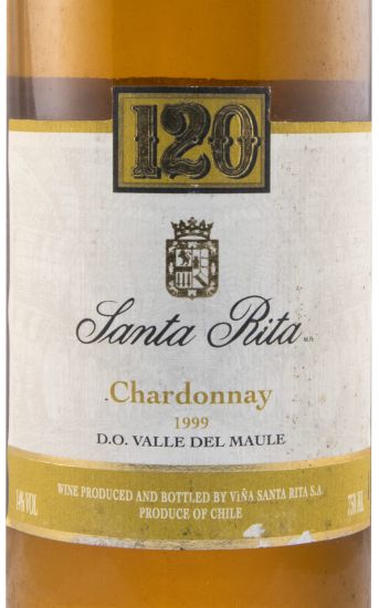 1999 Santa Rita Chardonnay Valle del Maule branco