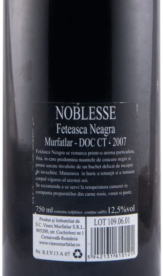 2007 Murfatlar Noblesse red