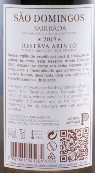 2019 São Domingos Arinto Reserva branco