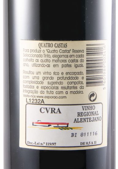 2000 Herdade do Esporão Quatro Castas Reserva tinto