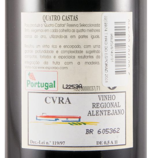 2001 Herdade do Esporão Quatro Castas Reserva red