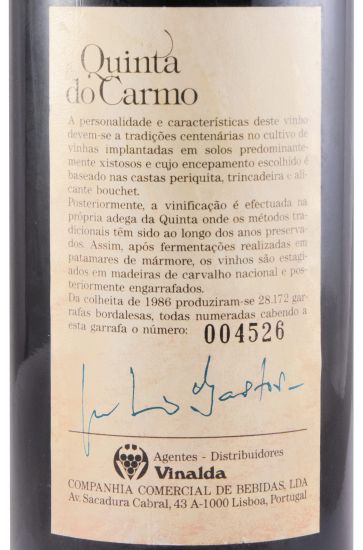 1986 Quinta do Carmo Garrafeira tinto