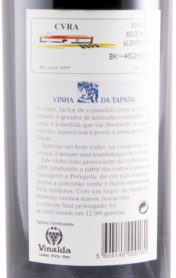 2000 Herdade de Coelheiros Vinha da Tapada red