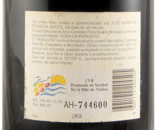 1990 José Maria da Fonseca Periquita red 1.5L