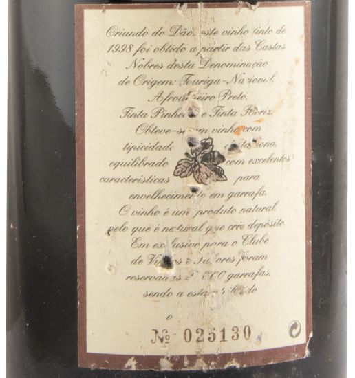 1998 Clube Vinhos e Sabores Dão Gouveia tinto