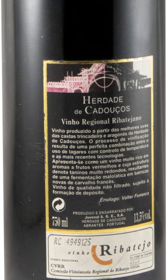 Herdade de Cadouços tinto (sem ano de colheita especificado)