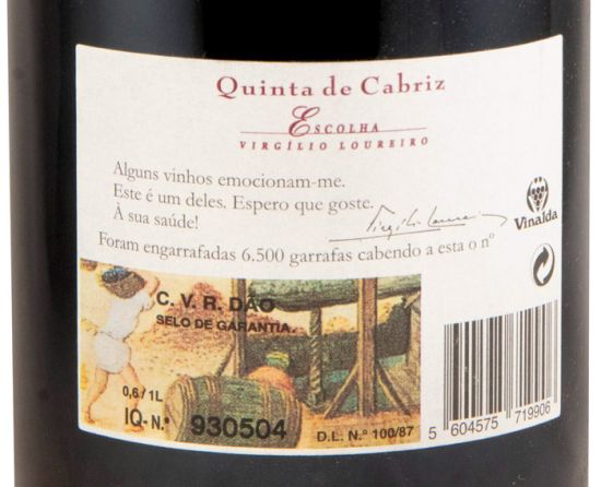 1999 Quinta de Cabriz Escolha Virgílio Loureiro tinto