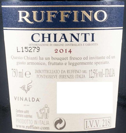 2014 Ruffino Chianti red