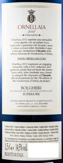 2012 Ornellaia Bolgheri-Toscana tinto 1,5L