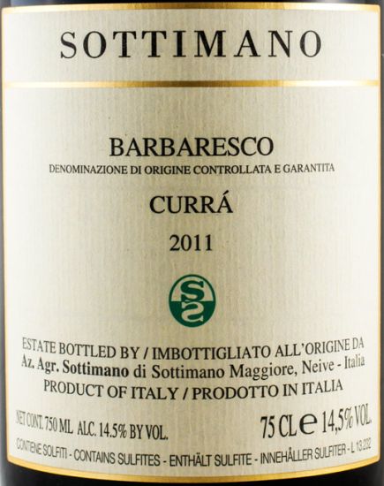2011 Sottimano Curra Barbaresco Piedmonte tinto