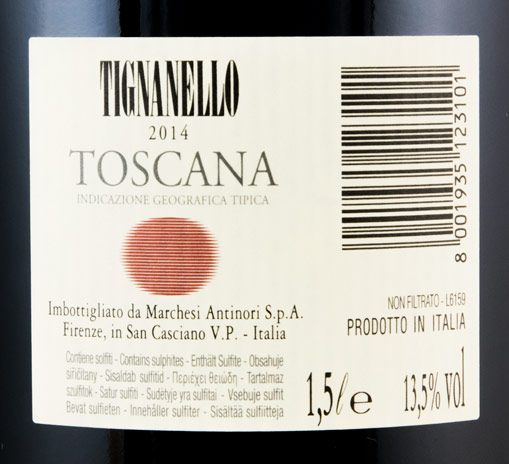 2014 Tignanello red 1.5L