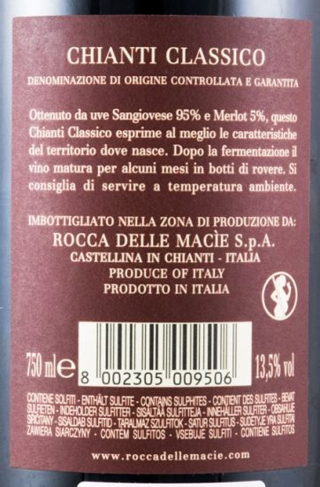 2015 Rocca Delle Macie Famiglia Zingarelli Chianti Classico red