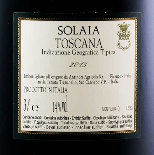 2013 Solaia tinto 3L