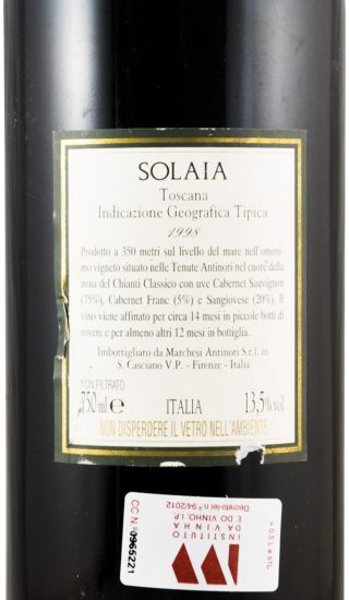 1998 Solaia tinto