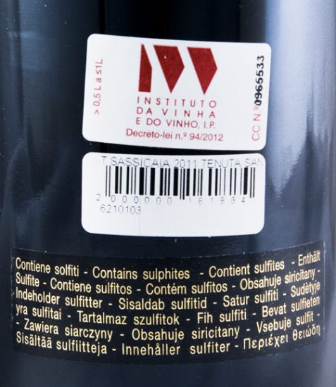 2011 Tenuta San Guido Sassicaia Bolgheri tinto