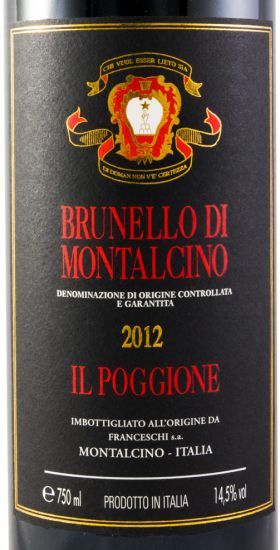 2012 Il Poggione Brunello di Montalcino red