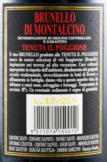2013 Il Poggione Brunello di Montalcino red