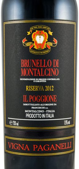 2012 Il Poggione Paganelli Riserva Brunello di Montalcino tinto