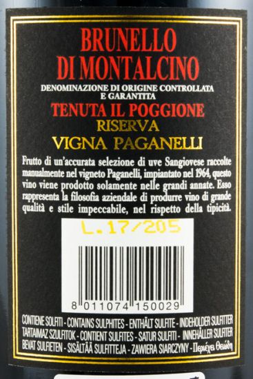 2012 Il Poggione Paganelli Riserva Brunello di Montalcino tinto