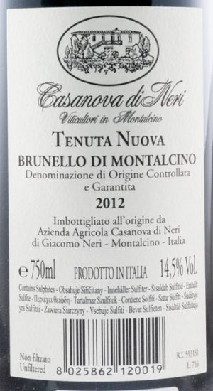 2012 Casanova di Neri Brunello di Montalcino tinto