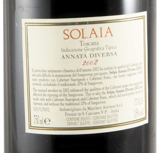 2002 Solaia tinto