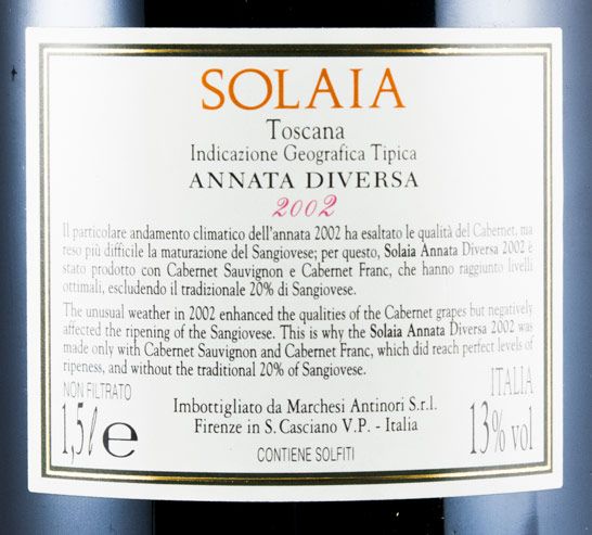 2002 Solaia red 1.5L