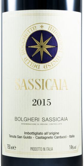 2015 Tenuta San Guido Sassicaia Bolgheri tinto