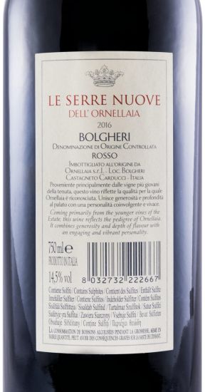 2016 Tenuta Dell'Ornellaia Le Serre Nuove red