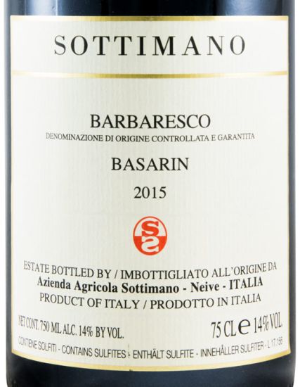 2015 Sottimano Basarin Barbaresco Piedmonte red