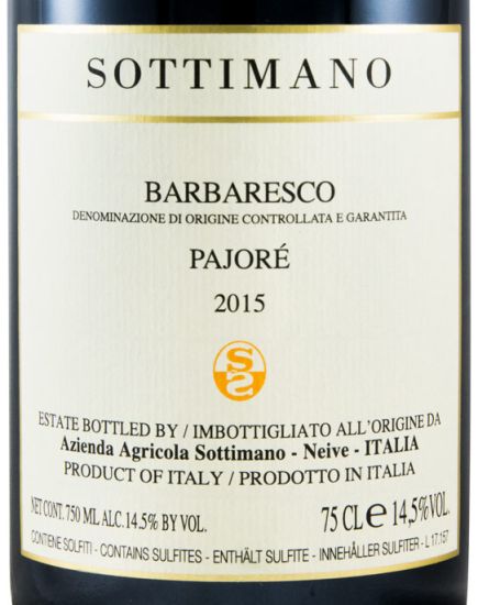 2015 Sottimano Pajore Barbaresco Piedmonte red