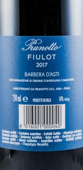 2017 Prunotto Fiulot Barbera d'Asti tinto