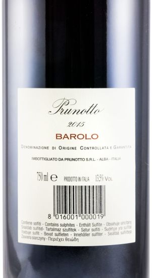 2015 Prunotto Barolo tinto
