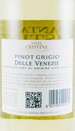 2017 Santa Cristina Pinot Grigio branco