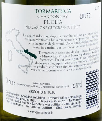 2017 Tormaresca Chardonnay white