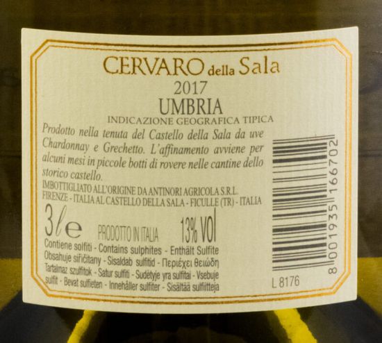2017 Castello della Sala Cervaro della Sala white 3L