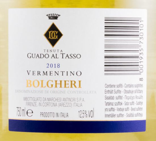 2018 Tenuta Guado al Tasso Vermentino Bolgheri branco