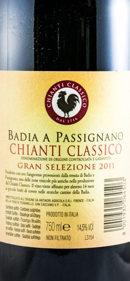 2011 Badia a Passignano Chianti Classico Gran Selezione tinto