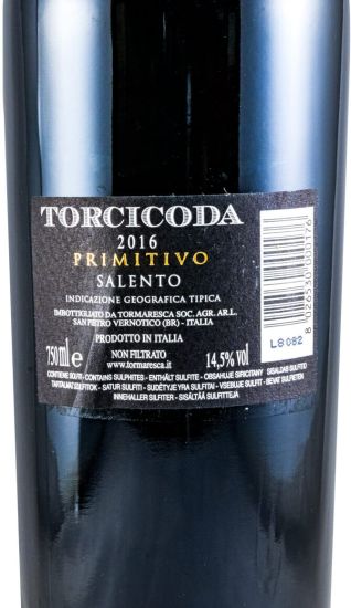 2016 Tormaresca Torcicoda Primitivo Salento tinto