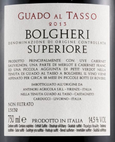 2013 Tenuta Guado al Tasso Bolgheri Superiore tinto
