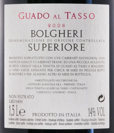2008 Tenuta Guado al Tasso Bolgheri Superiore tinto 1,5L
