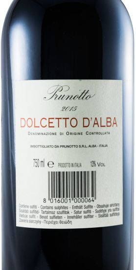 2015 Prunotto Dolcetto d'Alba red